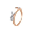 thumbnail image 2 of AFFY Round Shape White Cubic Zirconia Infinity Enhancer Guard Ring 10K Rose Gold-8.5, 2 of 3