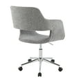 thumbnail image 5 of LumiSource Chrome Metal, Grey Fabric Margarite Task Chair, 5 of 6