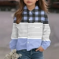 thumbnail image 4 of Ashirexll Long Sleeve Shirts for Girls, Fall Tops, Boys and Girls Casual Long Sleeve Shirts Fashion Plaid and Striped Shirt Tops, 4 of 6