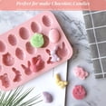 thumbnail image 3 of 1 Stycke Påsk Silikon Chokladformar med 18 Håligheter - Ägg, Kanin, Kaninhuvud, Korgformer - Form för DIY Choklad, Godis, Gelé, 3 of 4