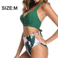 thumbnail image 2 of Traje de baño de playa de verano con bikini fruncido vintage, nuevo bikini sexy de cintura alta para mujer, 2 of 6