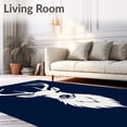 thumbnail image 2 of ODIKA 3'x5' Machine Washable Non-Slip Area Rug, Reindeer Embroidery Hook Throw Cushion Assembly Kit High Traffic Rug with Pad, Blue, 626736, 2 of 8