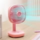 thumbnail image 5 of Injueey Ventilador recargable de sobremesa, ventiladores enfriadores de verano, dispositivo de refrigeración de aire de bajo ruido fuerte y Electrodomésticos Rosado, 5 of 6