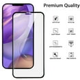 thumbnail image 3 of Bemz (2 Pack) Shields for Apple iPhone 12 Mini - Full Edge Coverage, Bubble-Free, High Response Touch Tempered Glass Screen Protectors - Clear with Black Frame, 3 of 6