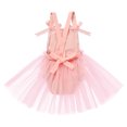 thumbnail image 2 of OBEEII Baby Girl's 1st Birthday Lace Tulle Romper Toddler Baby Girls Princess Tutu Dress First Birthday Photography Clothes With Headband 12-18 Months Orange-pink, 2 of 6