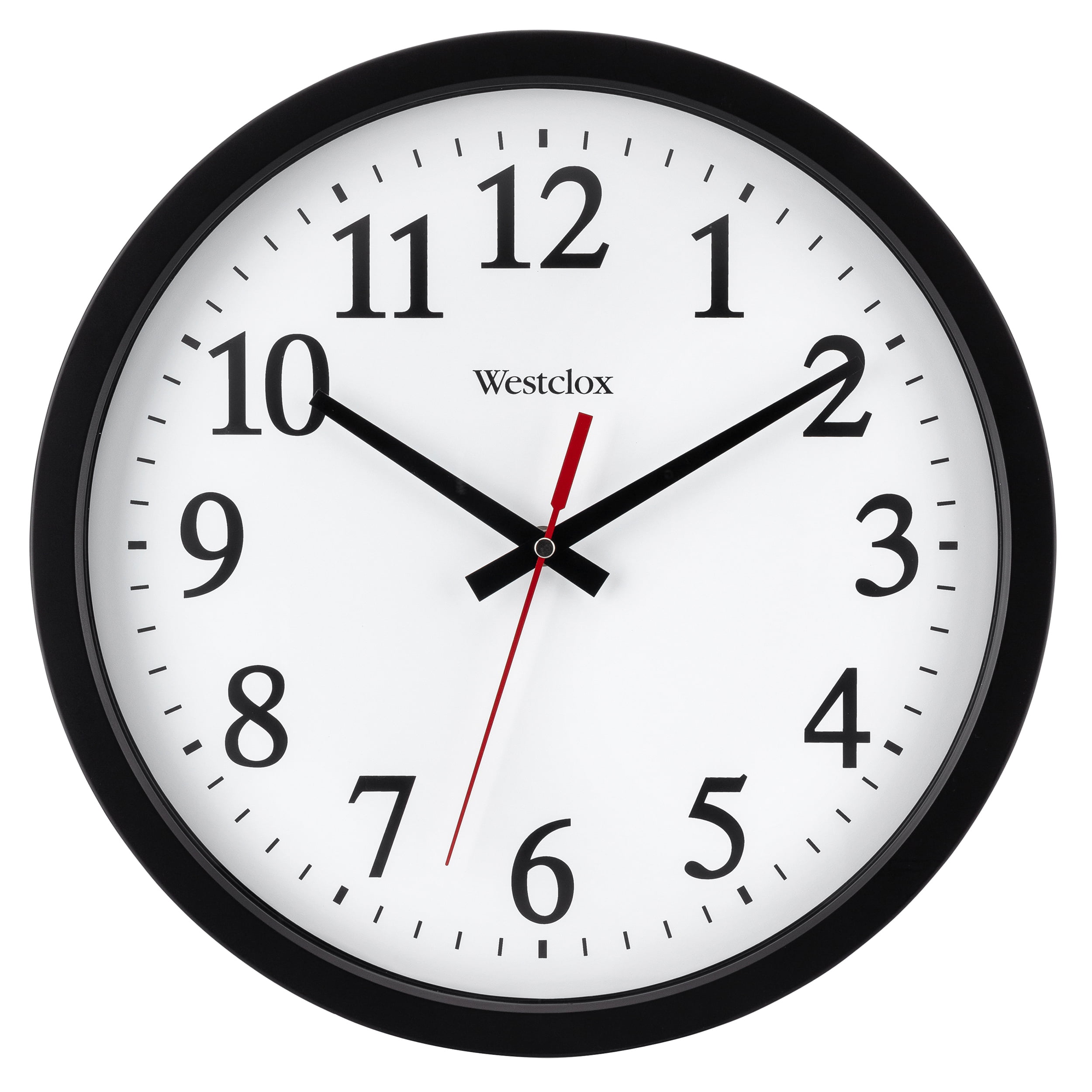 Champion Table Alarm Clock Bold Traditional White Quartz Sweeping Non Ticking 