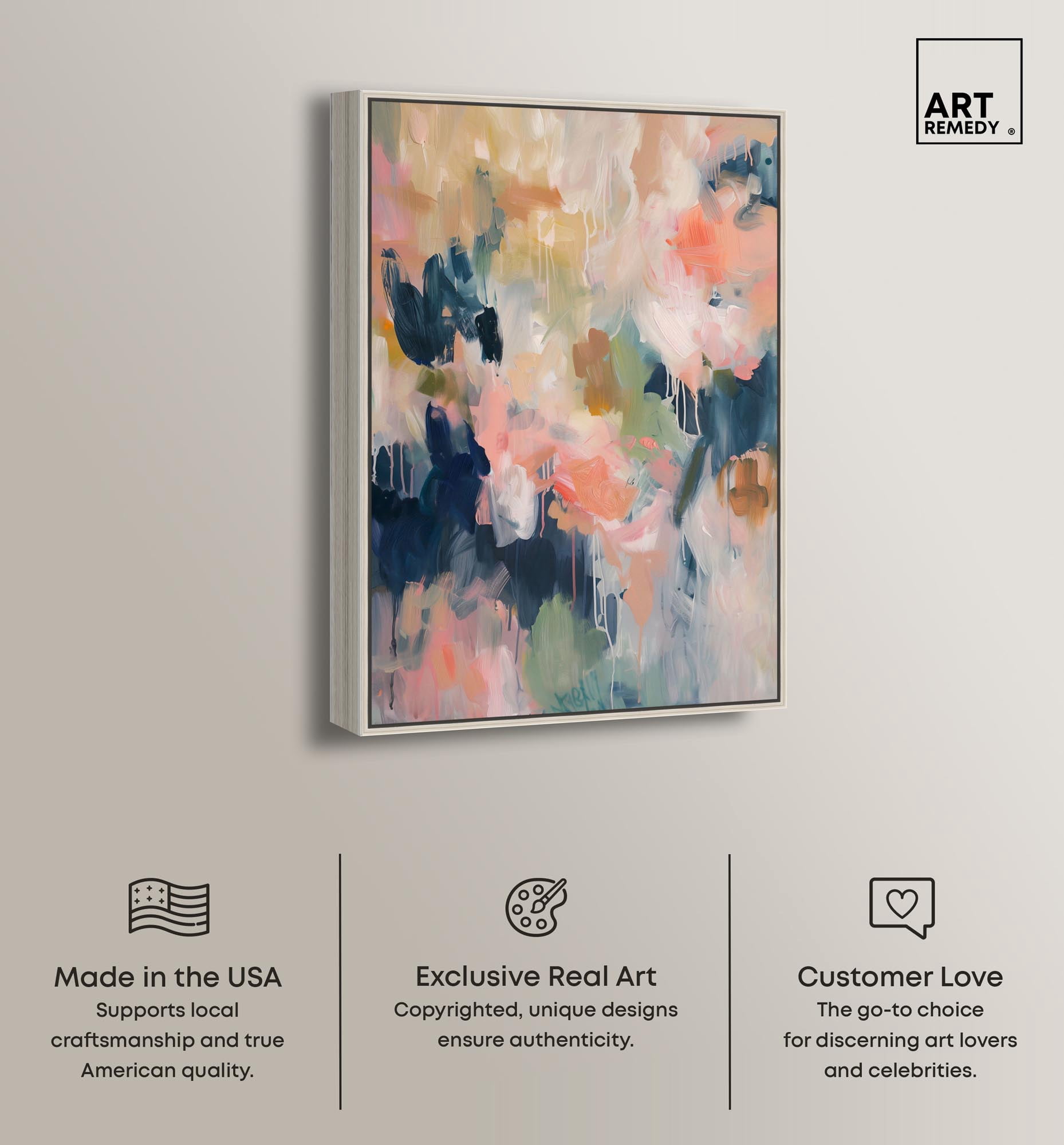 Blush of Nature Canvas Colorful Pastel Art by Art Remedy, Silver Frame, 36" x 54"