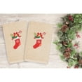 thumbnail image 4 of Linum Home Textiles Christmas Stocking Embroidered Turkish Cotton Hand Towel - Set of 2, 4 of 7