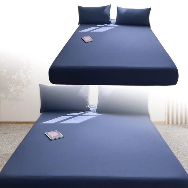 SIfdSeng Get it Fast Piece Thickened Solid Color Bed Cover Class A Full Solid Color Washed Baby and Grade Bedspread Cover Imitation Pure Bed Sheet Cover for Summer