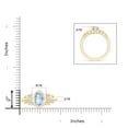 thumbnail image 3 of ANGARA Natural Vintage Style Bezel-Set 1.5 ct Aquamarine Ring with Diamonds in 14K Yellow Gold for Women (Size-9x7mm) | March Birthstone, Anniversary, Jewelry Gift for Women | Natural Aquamarine Ring, 3 of 7