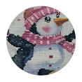 thumbnail image 4 of Orinice Penguin Snowman Hat Scarf Round Table Cover Stain Resistant Washable Indoor Outdoor Tablecloth Kitchen Dining Wedding Parties 100% Polyester Fiber 38-42, 4 of 8