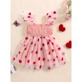 thumbnail image 4 of BemeyourBBs Toddler Baby Girls Tulle Tutu Dress Little Girl Valentines Day Dress Princess Birthday Baptism Wedding Party Birthday Holiday Dress Heart 3D Big Bow Flutter Sleeve A-Line Dress, 4 of 8