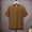 Coffee, variant on Men's T-Shirt Short Sleeve Casual Summer Tee Lightweight Textured Crew Neck Shirt Solid Color Loose Fit Basic Top