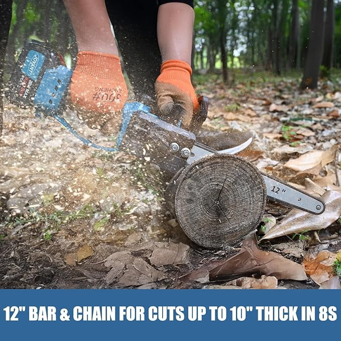 20V MAX Chainsaw with 1*Max20V-4Ah Battery&Charger,Cordless Chainsaw Cordless with 12inch Bar,Battery Chain Saw for Garden,Home and Tree Felling Tree