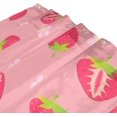 thumbnail image 3 of Coolnut Strawberry Flowers Shower Curtain Bathroom Decor Watercolor Shower Curtain Sets Fabric Cloth Bathroom Curtains with Hooks 60x72 Inch, 3 of 6