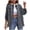 *1-Dark Gray, variant on Women's Oversized Washed Denim Jacket , Breathable Button Down Shacket For Women,Ladies' Frayed Hem Jean Coat with Pockets,Green,S-2XL