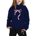 thumbnail image 2 of Adeawade Teen Girl Clothes Crewneck Long Sleeve Floral Print Matching And Shorts Two Piece Coordinated Ensembles Adorable Outfits Summer Clothings Dark Blue 9-10 Years, 2 of 3