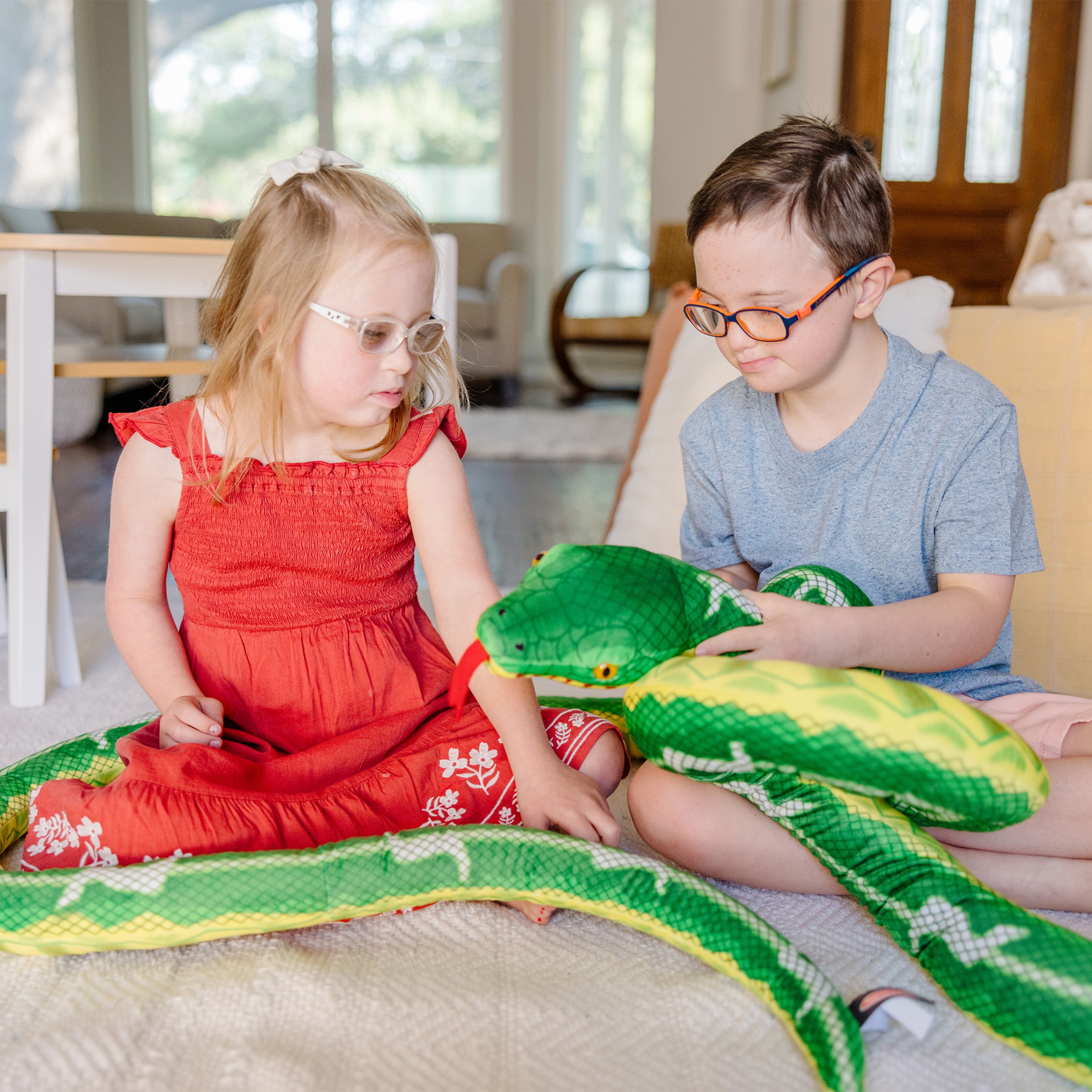 Melissa & Doug Giant Boa Constrictor Snake Lifelike Plush Stuffed Animal (Over 14 Feet Long)