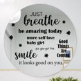 thumbnail image 5 of Motivational Mirror Decals - Set of 6 Black Vinyl Quotes Be Amazing Today, Smile It Looks Good On You, Just Breathe, Good Things Are Coming - Bathroom Mirror Sticker, 5 of 7