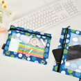 thumbnail image 2 of FORMRS 2 Pack Pencil Pouch for 3 Ring Binder with Clear Window Zipper Case, Blue Dots, 2 of 6
