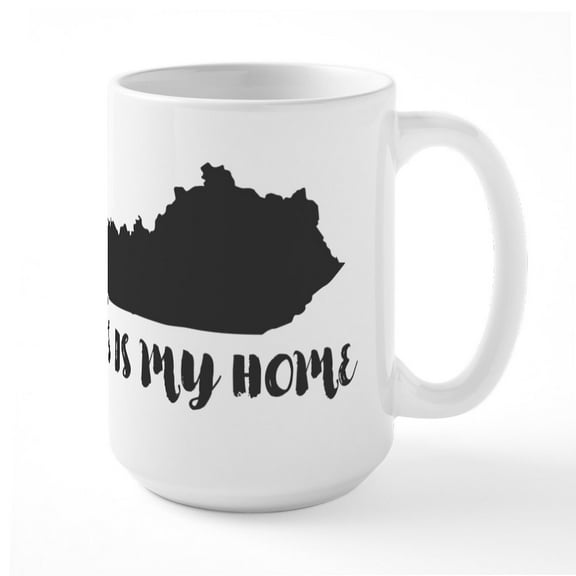 CafePress - Kentucky This Is My Home Mugs - 15 oz Ceramic Large White Novelty Mug