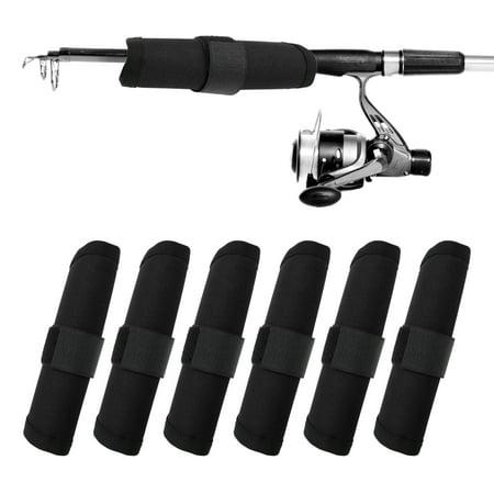 Unique Bargains Bait Gloves Easily See Lure Wrap Lure Covers Lure Guard for Fishing Rod Full Hand Protection Fishing Bait Covers for Anglers Black 6 Pcs