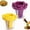 Purple+Yellow, variant on Manual Vegetable Spiralizer and Curler for Rose Flower Carving, Stainless Steel Multifunctional Vegetable Peeler, Carrot Cucumber Rose Garnishing Slicer Tool