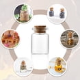 thumbnail image 3 of Naiovety 25x Color transparente DIY manualidades decoración Mini Kit de botellas de vidrio con corcho amplia gama de usos Almacenamiento y organización del hogar, 3 of 6