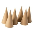 thumbnail image 2 of Sharprepublic 6 Pieces Paper Mache Cones Open Bottom Versatile DIY Hands on for Crafts Cardboard Cones for Decorating Halloween Decorations 15cm, 2 of 8