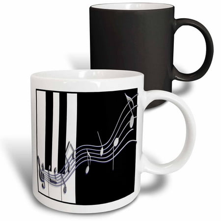 

Silver Music Notes on Piano Keys 11oz Magic Transforming Mug mug-18762-3