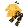 thumbnail image 3 of ZAXARRA Girls Clothes Set, Round Collar Pullover Pants and Headdress, 3 of 7