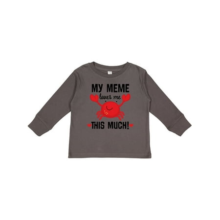 

Inktastic Meme Loves Me Grandson Gift Toddler Boy or Toddler Girl Long Sleeve T-Shirt