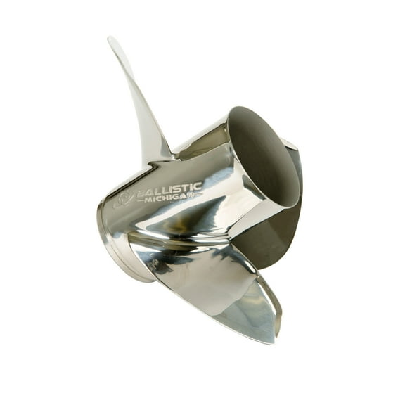 Michigan Wheel 937517 Ballistic A-Series 3-Blade Stainless Steel Propeller - LH, 14-3/4" Diameter x 17" Pitch