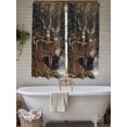 thumbnail image 7 of Bedroom Curtains 63 Inches length, Forest Deer Window Treatment Curtain Drapes, Farmhouse Vintage River Elk Rod Pocket Curtain Panels for Living Room Kitchen, 42"x63", 2 Panels, 7 of 7