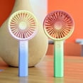 thumbnail image 4 of Small Fan Mute Natural Wind Rechargeable Summer Lovely Gradient Desk Handheld 3-speed Wind Small Fan for Classroom, 4 of 10