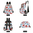 thumbnail image 4 of FORMRS Mini Backpack Purse for Women Quilted Travel Daypack Casual Shoulder Bag, Playful Strawberries, 4 of 7