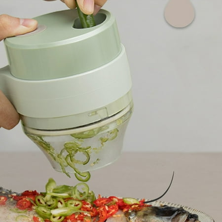 

KKCXFJX lightning deals of today Kitchen Household Vegetable Cutter Mini Wireless Electric Garlic Mud Artifact Garlic Masher Cutting Pressing And Pulling Garlic Mixer