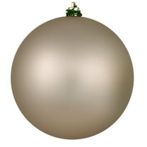 Vickerman 4.75" Oat Matte Ball Ornament, 4 per Bag