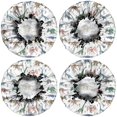 thumbnail image 2 of Shower Caps,White Dinosaurs Skeletons Pattern Waterproof Shower Cap for Women 4 Pieces,Double Reusable Hair Cover for Shower PEVA Elastic Stretch Hem, 2 of 7
