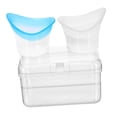 thumbnail image 3 of Juego de 2 vasos de silicona para lavado de ojos con contenedor de almacenamiento, vasos de limpieza suaves para ojos, para limpiar y eliminar el polvo. Azul y gris, 3 of 10