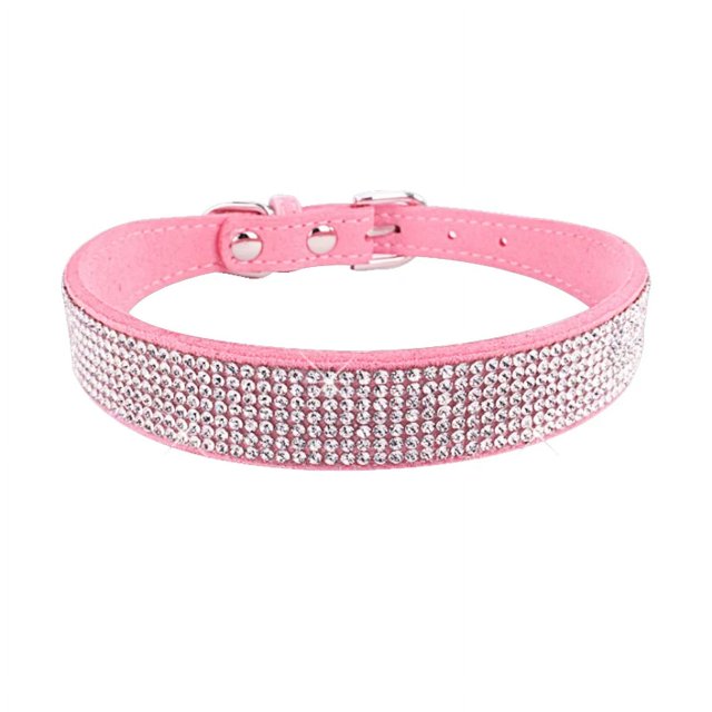 Collar para perro, collares para mascotas con diamantes de imitación y purpurina de cristal, Collar con hebilla de aleación de Zinc para perros pequeños y medianos, Collar para perro Chihuahua Pug