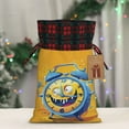 thumbnail image 5 of Rocae Funny Alarm Clock Illustration Print Christmas Drawstring Linen Gift Bag with Drawstrings Treat Bag Goody Present Bags for Christmas Party Favor, 5 of 8