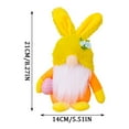 thumbnail image 3 of Easter Gnome Plush Doll, Pink Bunny Gnome Ornament With Yellow Outfit & Carrot Accessory, Easter Decor For Home Office Desktop Display, Festive Easter Gnome Plushie, Easter Themed, 3 of 5