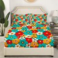 Floral Bedding Set Twin Size Boho Spring Fresh Flowers Bed Set for Child Bedroom Decor Trippy