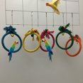 thumbnail image 3 of Volkmi 1pcs Small and Medium Parrot Toy Bird Biting Toy Cotton Rope Swing Color Ring Rose Red Small Diameter 15.5cm, 3 of 10