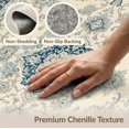 thumbnail image 6 of ODIKA 9'x12' Washable Area Rug Non-Slip, Chair-Friendly Beige Vintage Distressed Scrolling Vine Border Bathroom Ornamental for Dining Room, Basement, Large Office, 6 of 7
