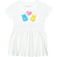 thumbnail image 3 of Inktastic Cute Gummy Bears and Heart Girls Baby Dress, 3 of 5