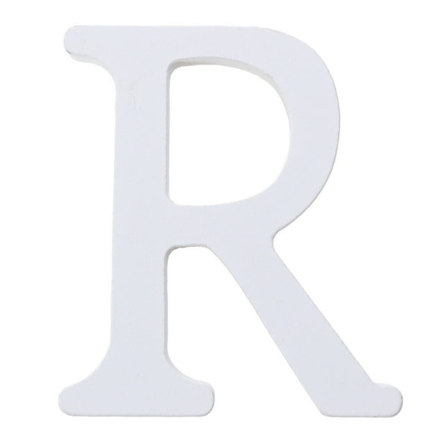 CIMAXIC Wedding Wood Letters R Decor Simple DIY Letter for Wedding Party Birthday Home Store (White, 8cm),2.36"X0.47"X3.15"