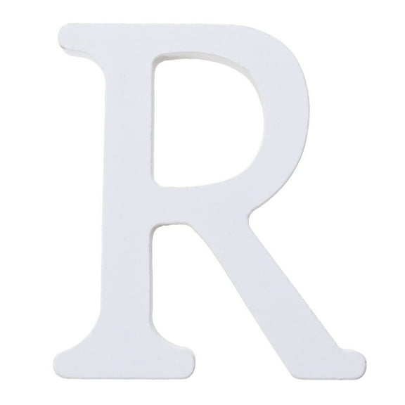 Clispeed Wood Letter R Decorative Piece in White for Party Backdrop and Home