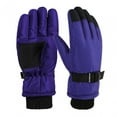thumbnail image 3 of Guantes de invierno para niños CUTICAT interiores de felpa gruesos resistentes al viento clima frío púrpura, 3 of 8